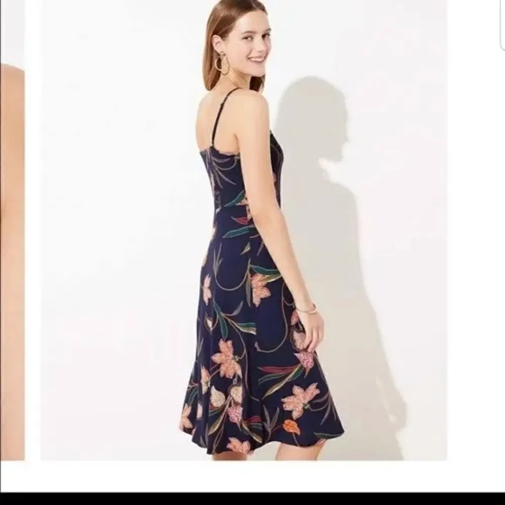 LOFT floral smocked